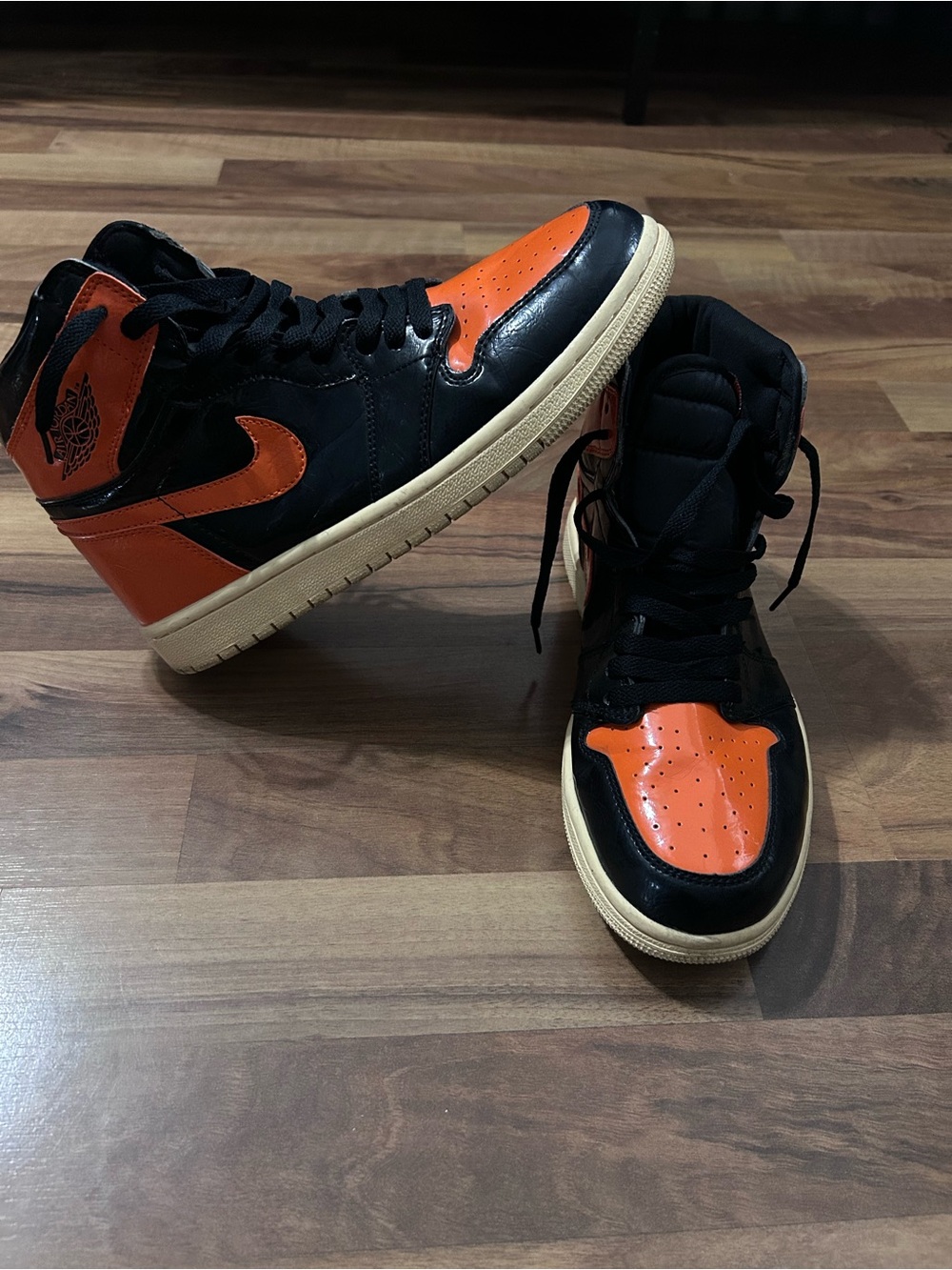 Nike High-Top Sneakers in Black and Orange